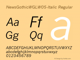 NewsGothicWGLW05-Italic