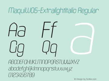 MaquiW05-ExtralightItalic