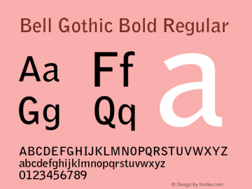 Bell Gothic Bold
