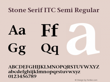 Stone Serif ITC Semi