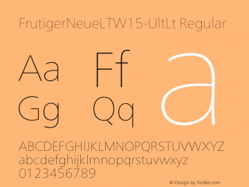 FrutigerNeueLTW15-UltLt