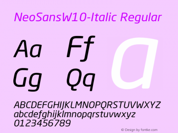NeoSansW10-Italic