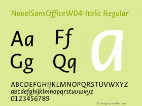 NovelSansOfficeW04-Italic