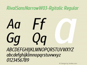 RivalSansNarrowW03-Rgitalic