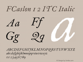 FCaslon 12 ITC