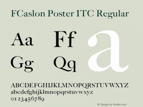 FCaslon Poster ITC
