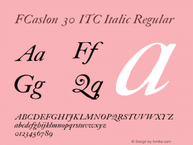 FCaslon 30 ITC Italic
