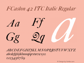 FCaslon 42 ITC Italic