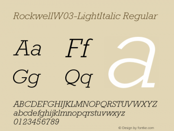 RockwellW03-LightItalic