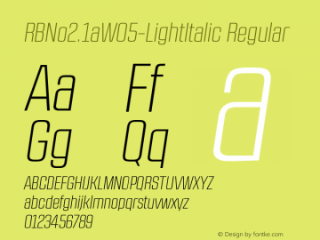 RBNo2.1aW05-LightItalic