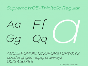 SupremaW05-ThinItalic