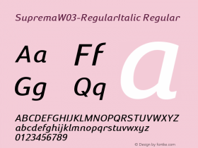 SupremaW03-RegularItalic