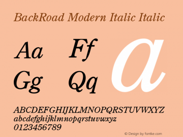 BackRoad Modern Italic