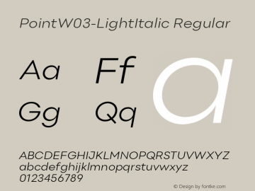 PointW03-LightItalic