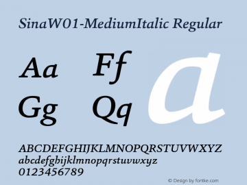 SinaW01-MediumItalic