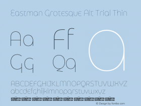 Eastman Grotesque Alt Trial