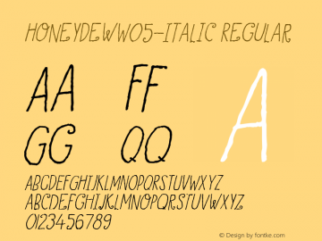 HoneyDewW05-Italic