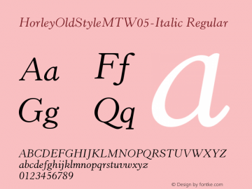 HorleyOldStyleMTW05-Italic