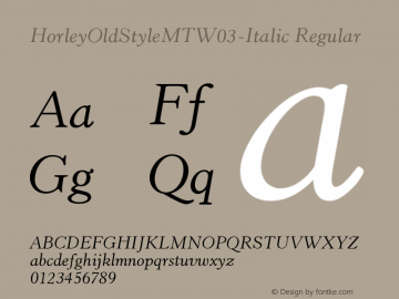 HorleyOldStyleMTW03-Italic