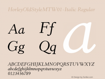 HorleyOldStyleMTW01-Italic