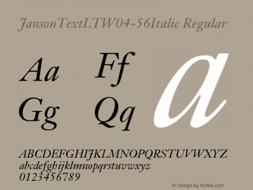 JansonTextLTW04-56Italic