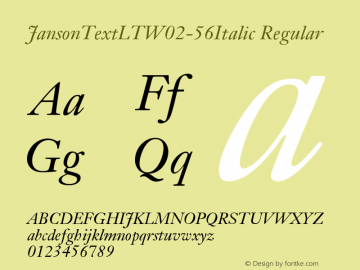 JansonTextLTW02-56Italic