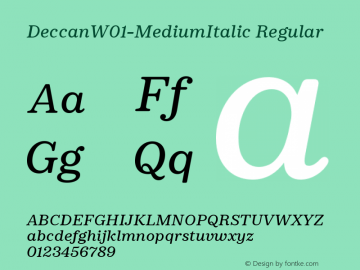 DeccanW01-MediumItalic