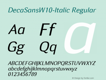 DecaSansW10-Italic