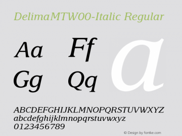 DelimaMTW00-Italic