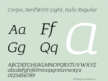 Corpo_SerifW05-Light_italic