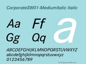 CorporateSW01-MediumItalic