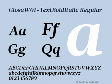 GlosaW01-TextBoldItalic