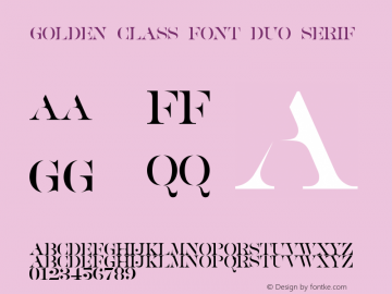 Golden Class Font Duo