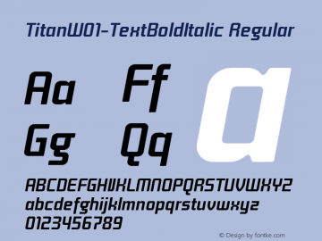 TitanW01-TextBoldItalic