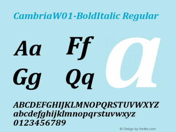 CambriaW01-BoldItalic