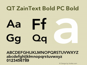 QT ZainText Bold PC