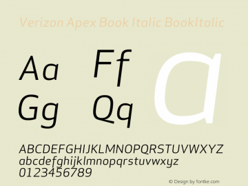 Verizon Apex Book Italic