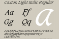 Caxton Light Italic