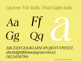 Queens Var Italic Trial