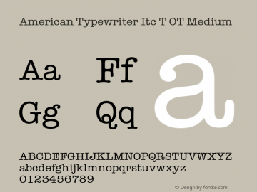 American Typewriter Itc T OT