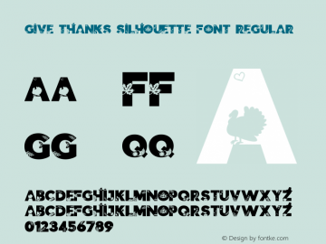 Give Thanks Silhouette Font