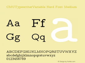 CMUTypewriterVariable Nerd Font