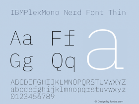 IBMPlexMono Nerd Font