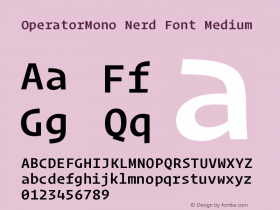 OperatorMono Nerd Font