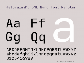 JetBrainsMonoNL Nerd Font