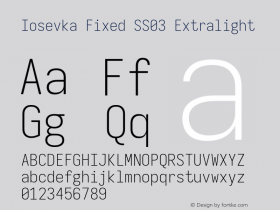 Iosevka Fixed SS03