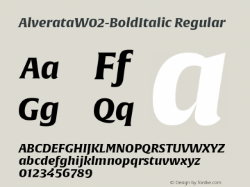 AlverataW02-BoldItalic