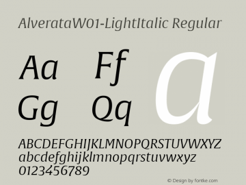 AlverataW01-LightItalic