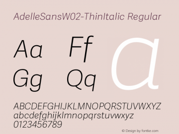 AdelleSansW02-ThinItalic