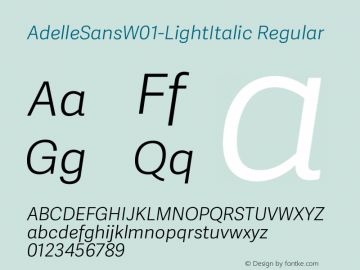 AdelleSansW01-LightItalic